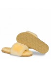 Fluff Slide Slippers Chestnut